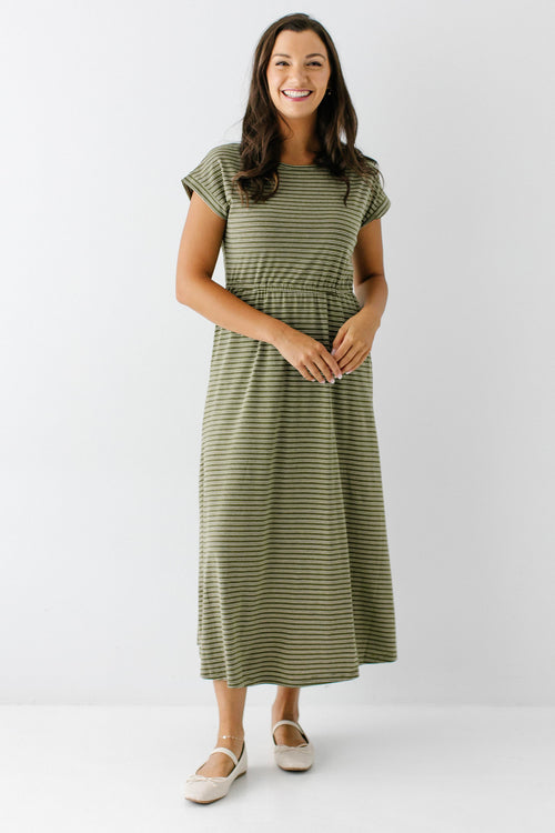 Maren Striped Knit Midi Dress