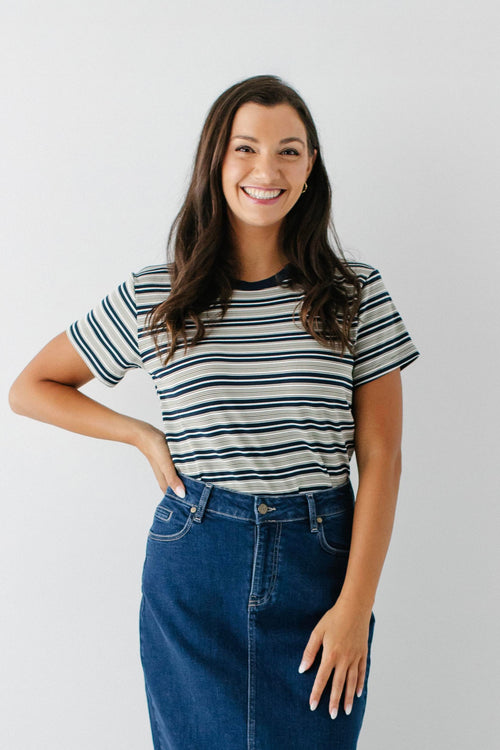 Moby Striped Crewneck Tee