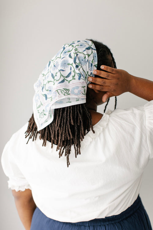 Blue Bell Block Print Scarf