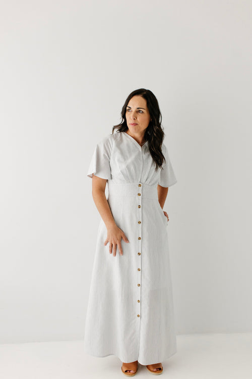 Myrtle Striped Button Down Midi Dress