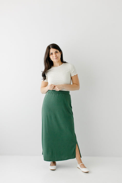 Easton Pointelle Knit Midi Skirt