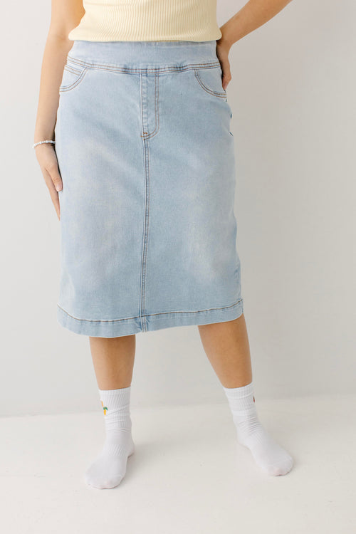 Sara Stretch Denim Skirt