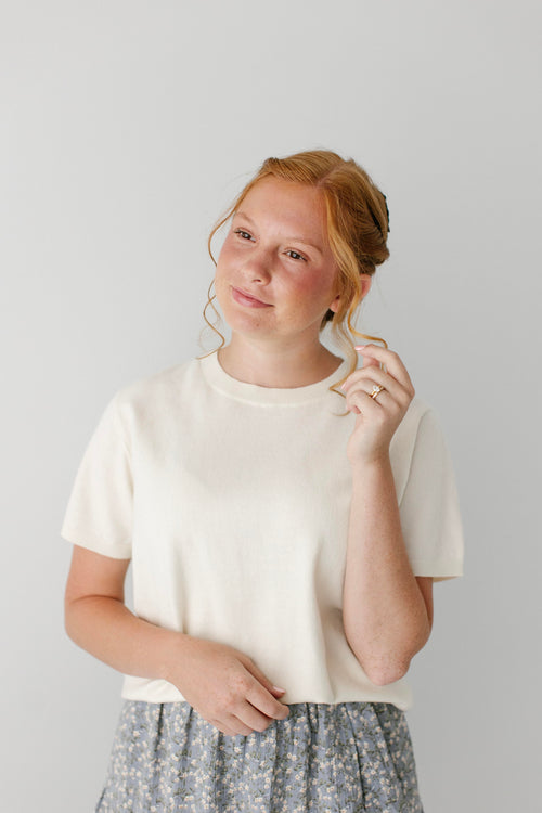 Winifred Short Sleeve Sweater Top
